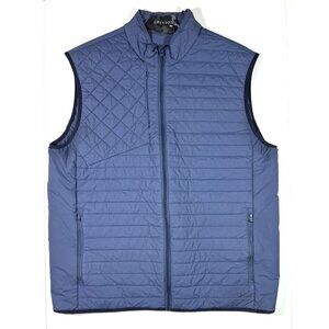 Greyson Mens Yukon X-Lite Golf Vest Sz XL Navy Blue Jacket Quilted Thermal LOGO